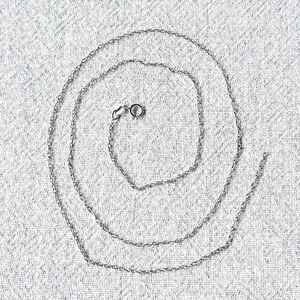 Sterling Silver 925 Cable Link Chain Necklace - 20 Inches Long - Estate Jewelry